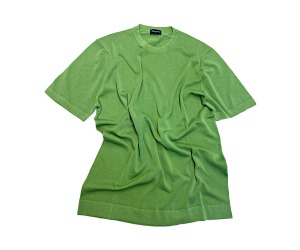 Drumohr - Light Green Crewneck 30gg Cotton Knit