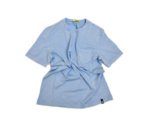 Drumohr - Light Blue Pocket Washed Cotton T-shirt