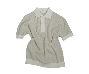 Lardini - Off White &amp; Beige Knit PK Shirts